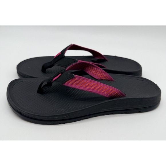 Chaco Shoes - Chaco Sandals Women's Sz 7 Black Pink Straps Footbed Flip Flops